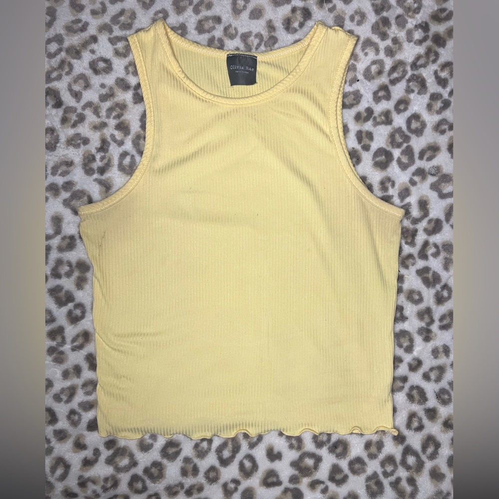 Yellow Ribbed Bodysuit
